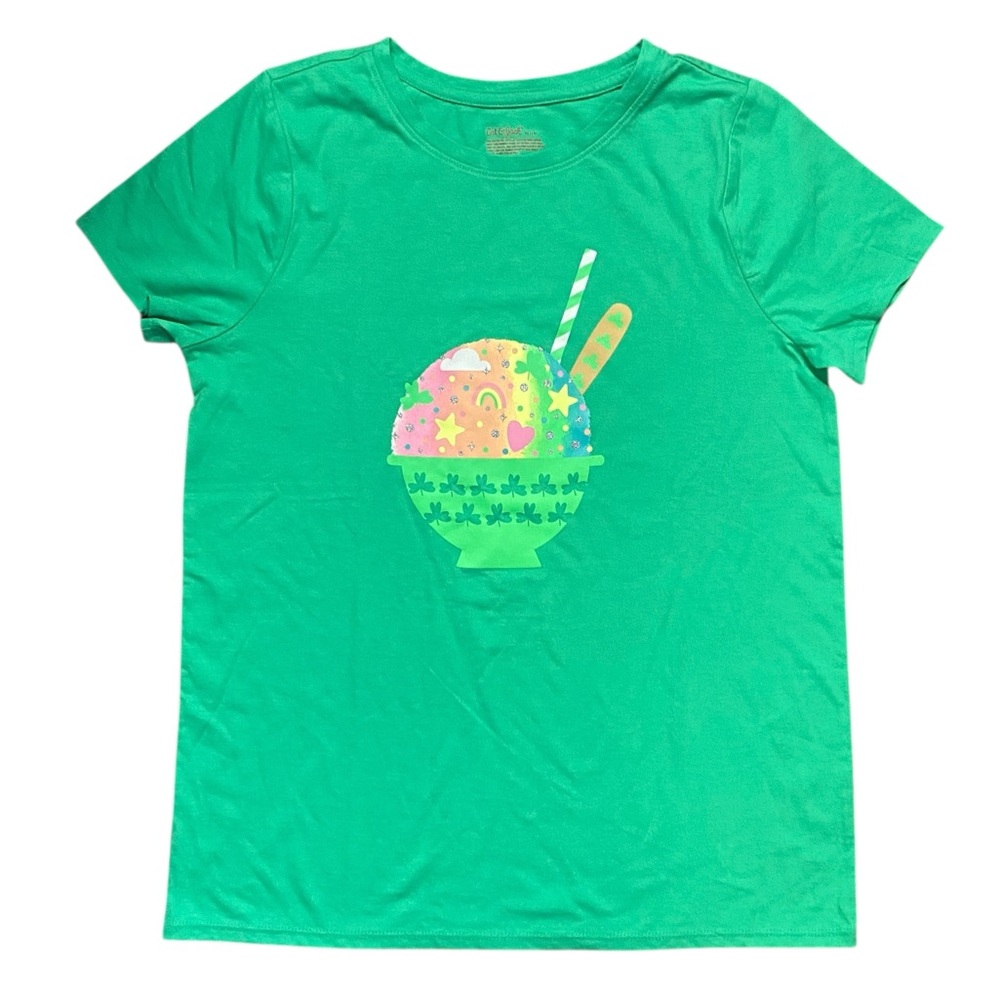 Cat & Jack Girls St Patrick’s Day T-Shirt with Ice Cream Print